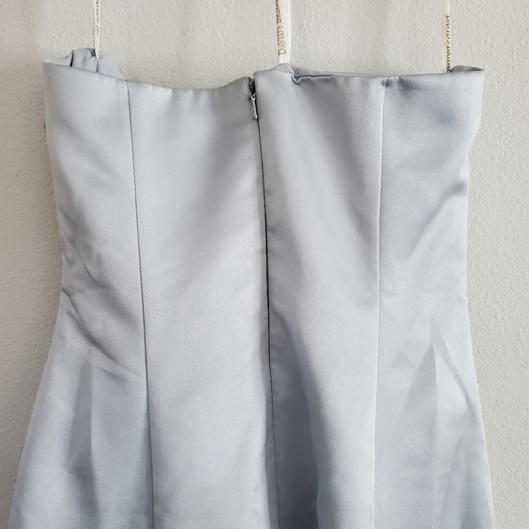 David's Bridal Ice Blue Bridesmaid Gown - US 6 - Picture 4 of 9